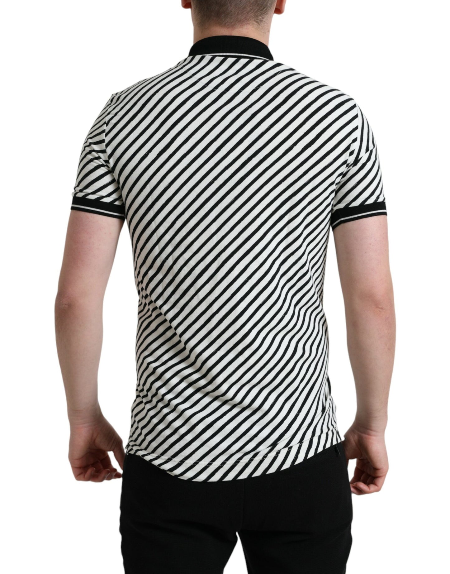 Elegant Striped Cotton Polo Tee