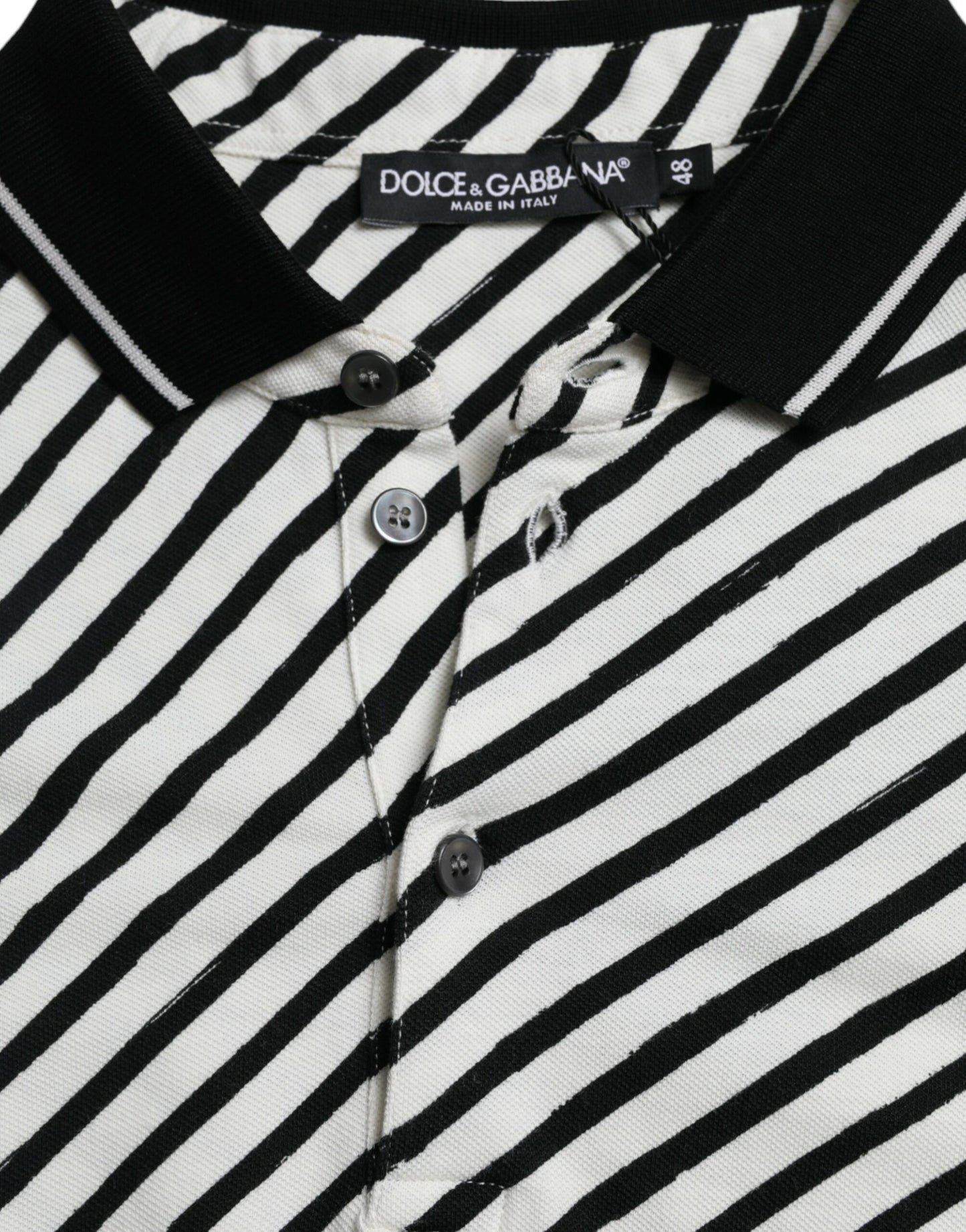 Elegant Striped Cotton Polo Tee