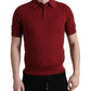 Elegant Maroon Silk Polo Tee