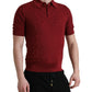 Elegant Maroon Silk Polo Tee