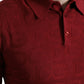 Elegant Maroon Silk Polo Tee