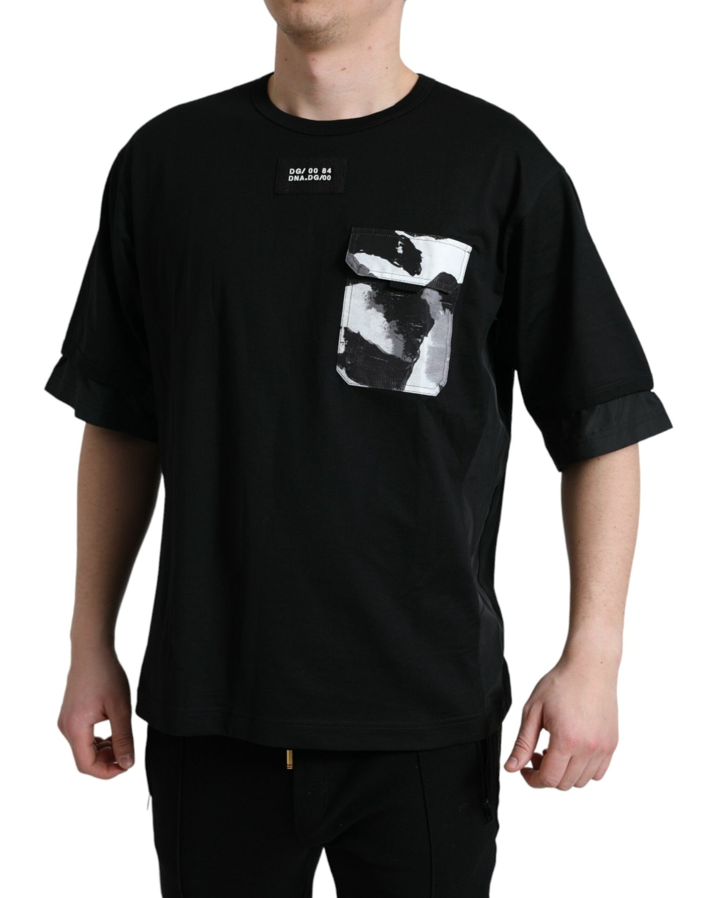 Elegant Camouflage Print Crew Neck Tee
