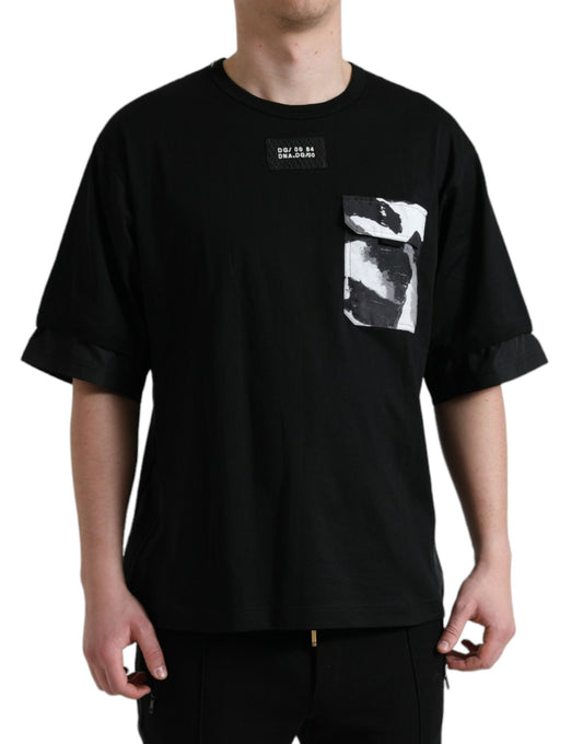 Elegant Camouflage Print Crew Neck Tee