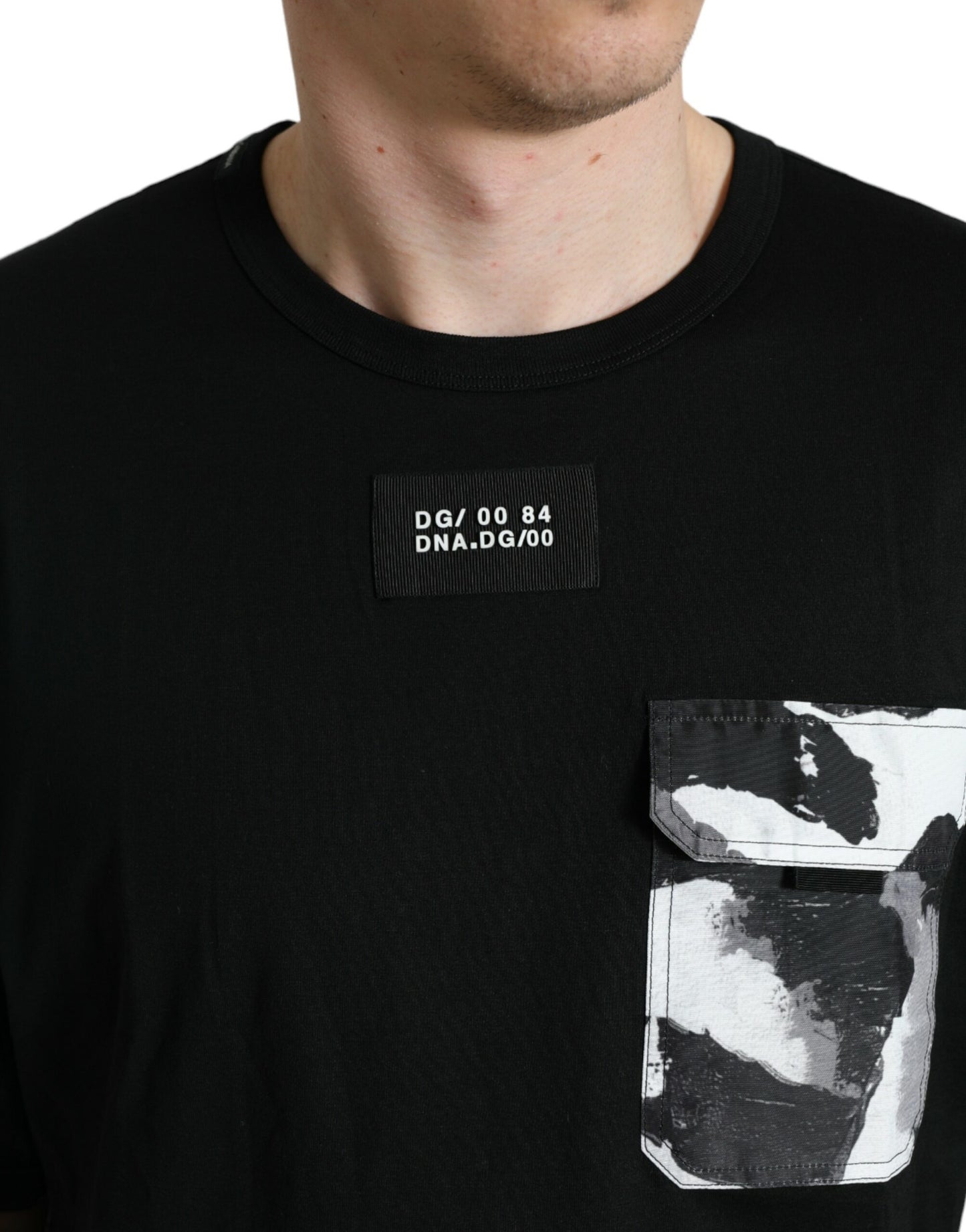 Elegant Camouflage Print Crew Neck Tee