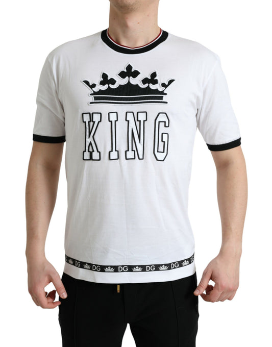 Regal Crown White Cotton Tee