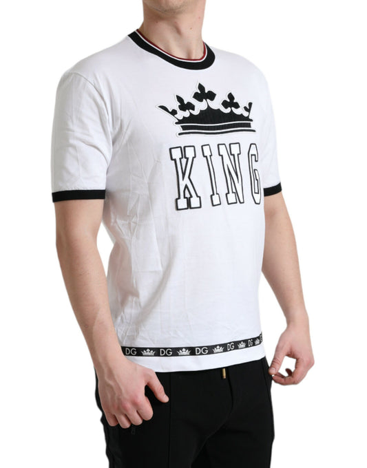 Regal Crown White Cotton Tee