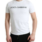 Elegant White Cotton Round Neck Tee