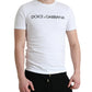 Elegant White Cotton Round Neck Tee