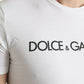 Elegant White Cotton Round Neck Tee