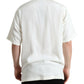 Elegant Floral Printed Silk Polo T-Shirt
