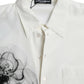 Elegant Floral Printed Silk Polo T-Shirt