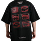 Round Neck Tee with Stylish Eyes Print