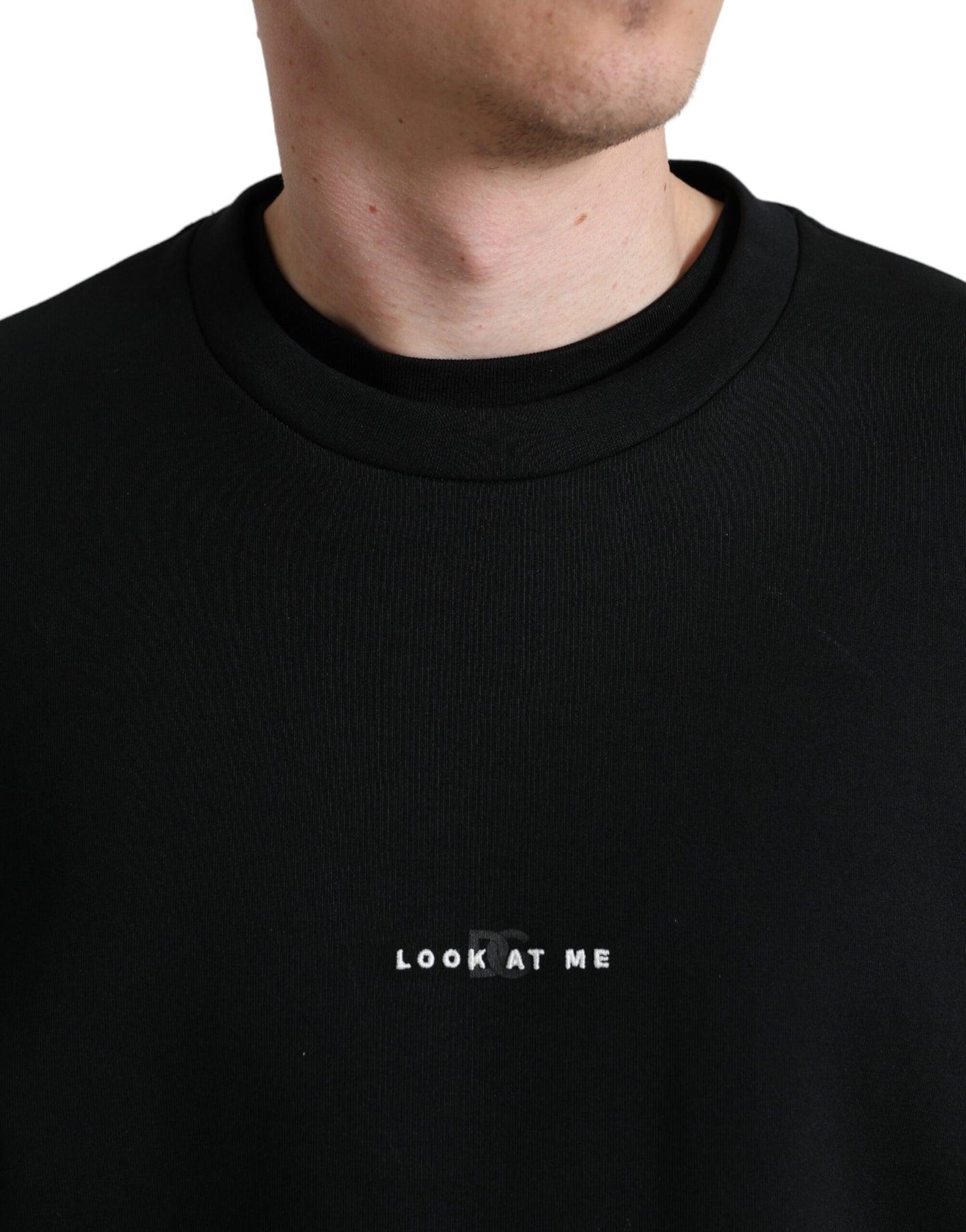 Round Neck Tee with Stylish Eyes Print