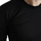 Elegant Black Cotton Sweater with Logo Detail