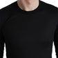 Elegant Black Cotton Sweater with Logo Detail
