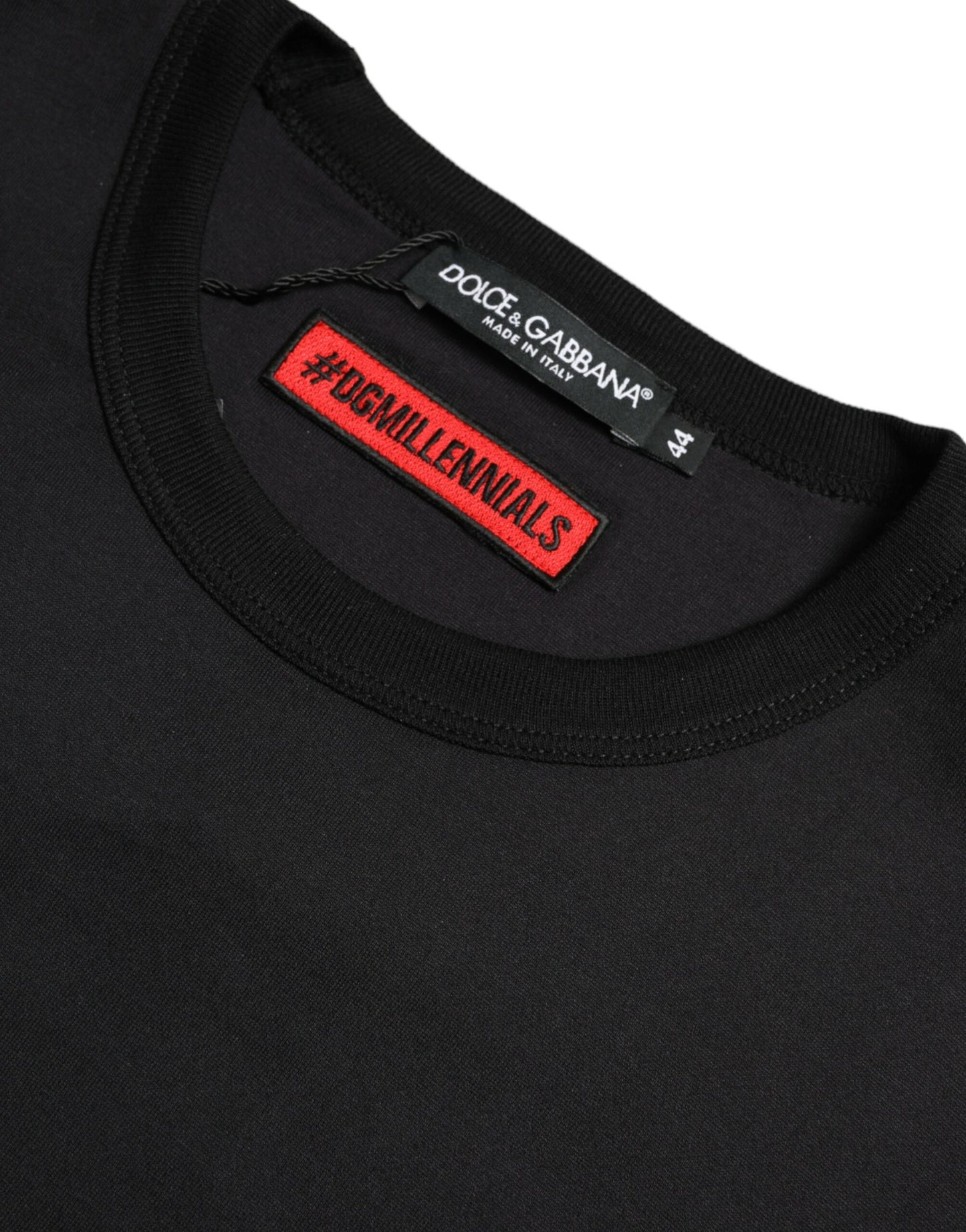 Elegant Black Cotton Sweater with Logo Detail