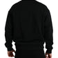 Elegant Cotton Crewneck Sweater With Logo Patch