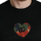Elegant Cotton Crewneck Sweater With Logo Patch