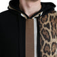 Elegant Leopard Print Wool Hooded Sweater
