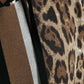 Elegant Leopard Print Wool Hooded Sweater