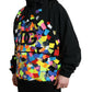 Elegant Multicolor Printed Nylon Hoodie