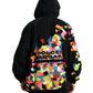 Elegant Multicolor Printed Nylon Hoodie