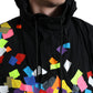 Elegant Multicolor Printed Nylon Hoodie