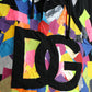 Elegant Multicolor Printed Nylon Hoodie