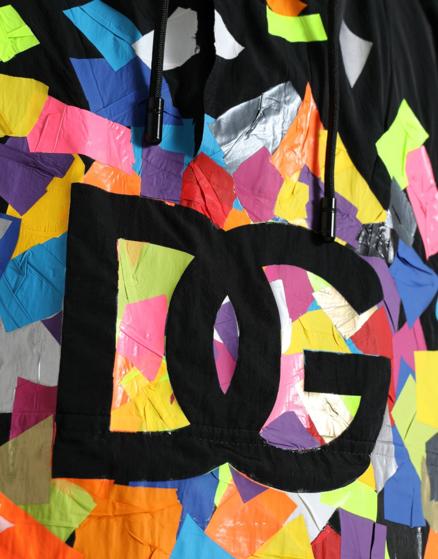 Elegant Multicolor Printed Nylon Hoodie