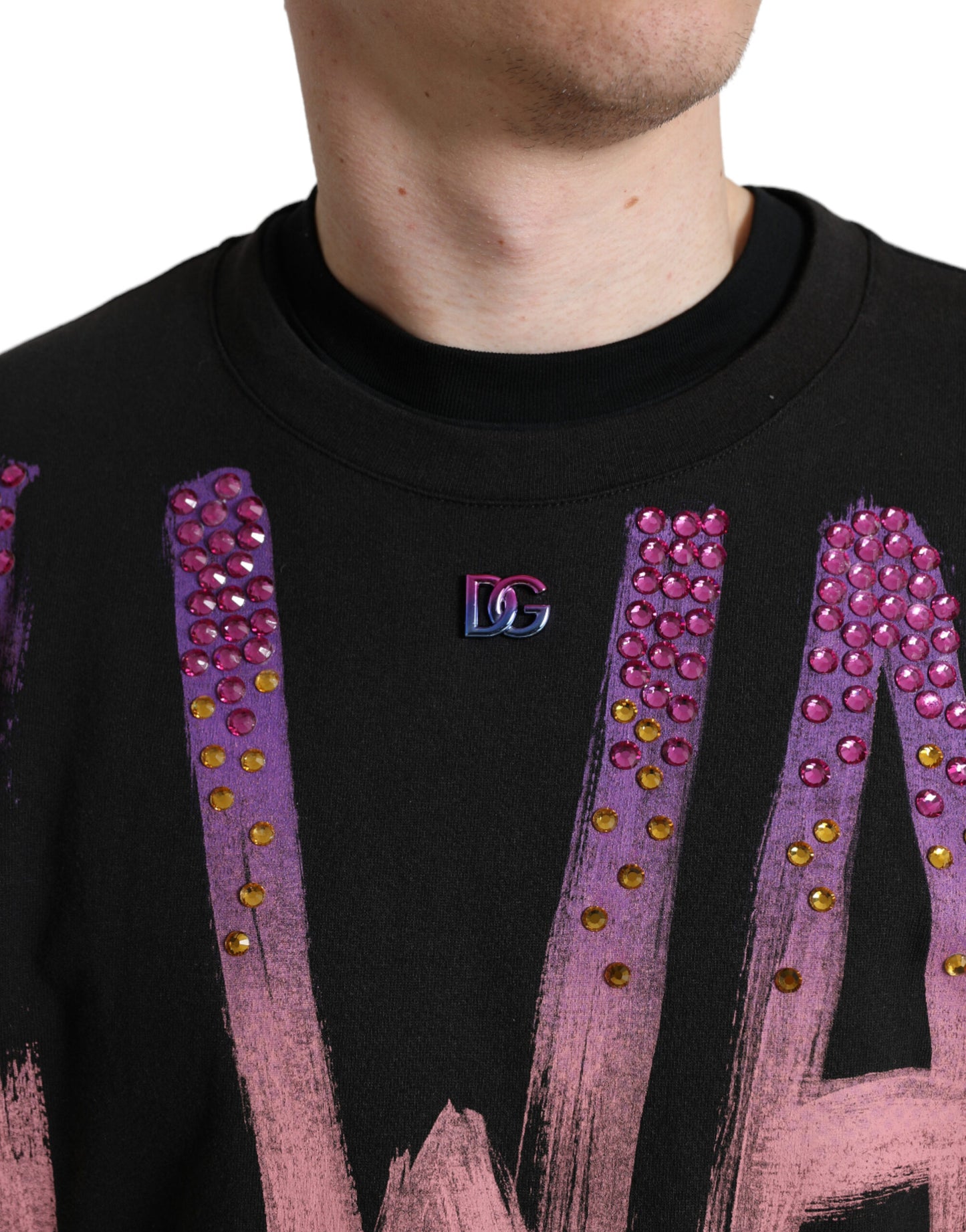 Stunning Graphic Print Crewneck Sweater