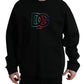 Elegant Cotton Crew Neck Sweater with Logo Embroidery