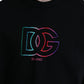 Elegant Cotton Crew Neck Sweater with Logo Embroidery