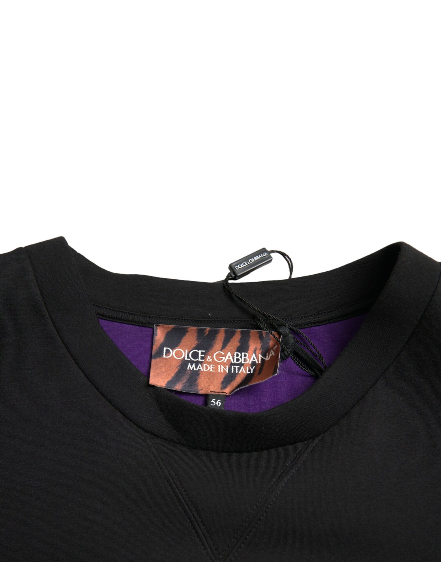 Elegant Cotton Crew Neck Sweater with Logo Embroidery