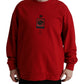 Stunning Red Graphic Print Crewneck Sweater