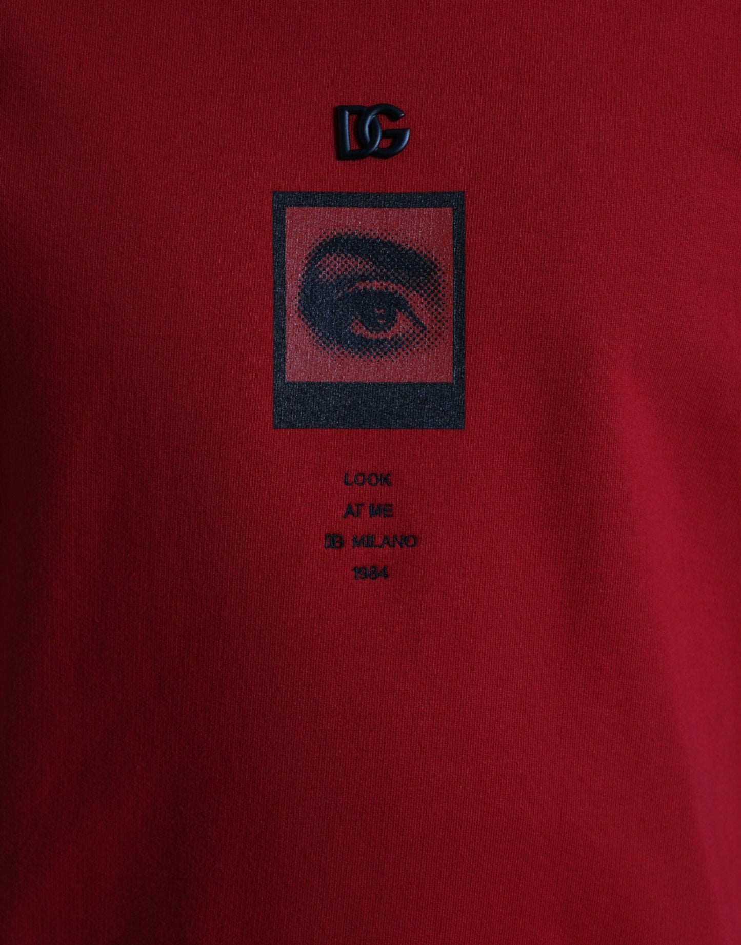 Stunning Red Graphic Print Crewneck Sweater