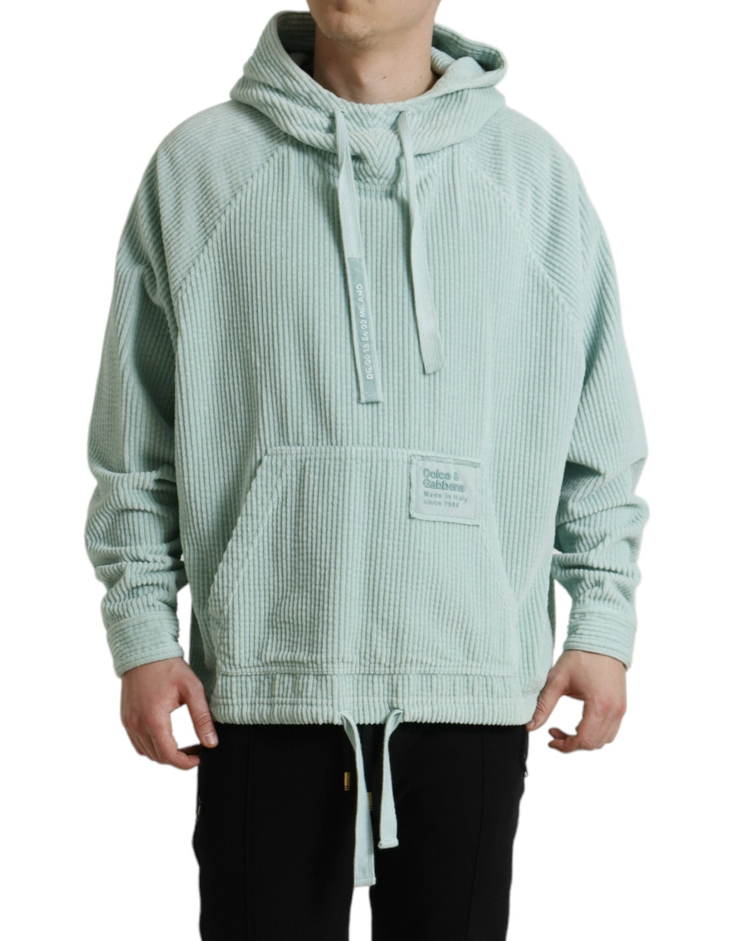 Mint Green Cotton Hooded Sweater