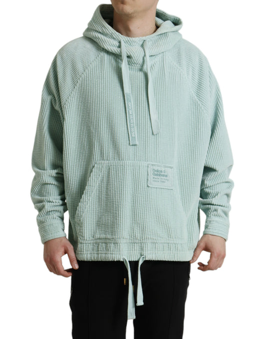 Mint Green Cotton Hooded Sweater