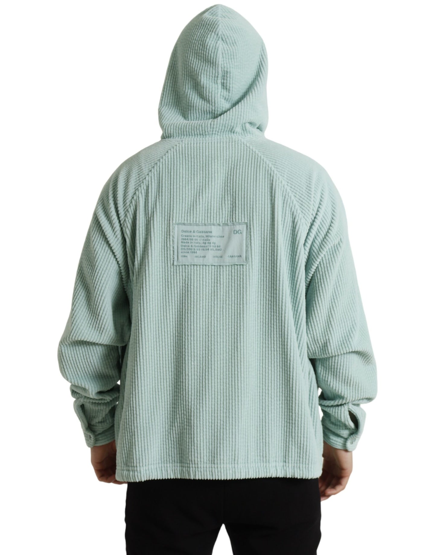 Mint Green Cotton Hooded Sweater