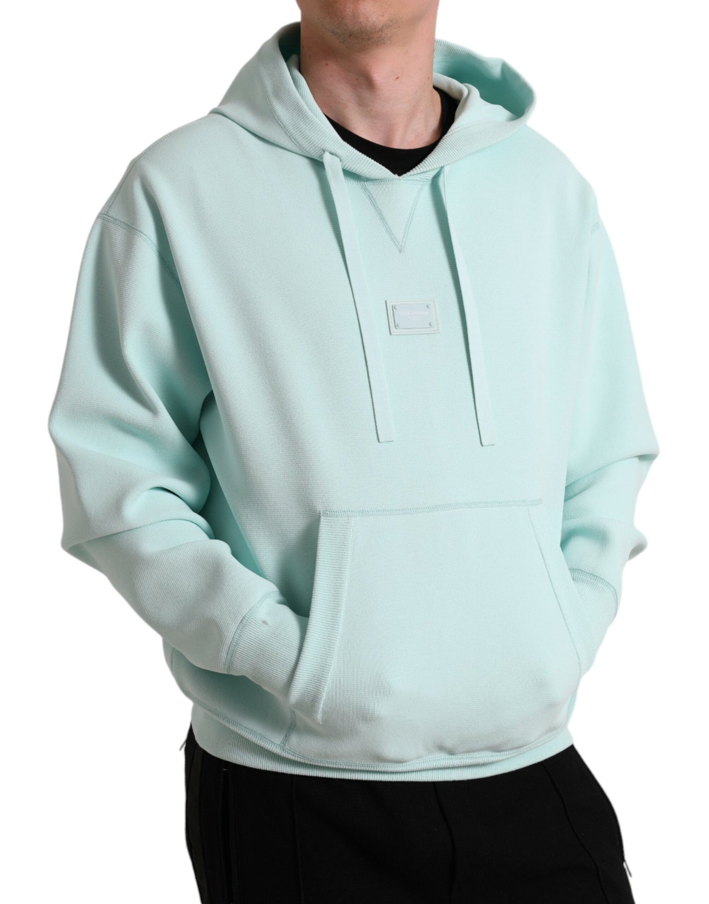 Mint Green Viscose Blend Pullover Sweater