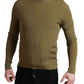 Army Green Viscose Crew Neck Sweater