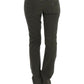 Chic Green Slim Leg Designer Jeans