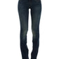Chic Blue Straight Leg Designer Jeans