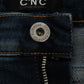 Chic Blue Straight Leg Designer Jeans