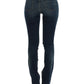Chic Blue Straight Leg Designer Jeans