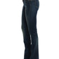 Chic Blue Straight Leg Designer Jeans