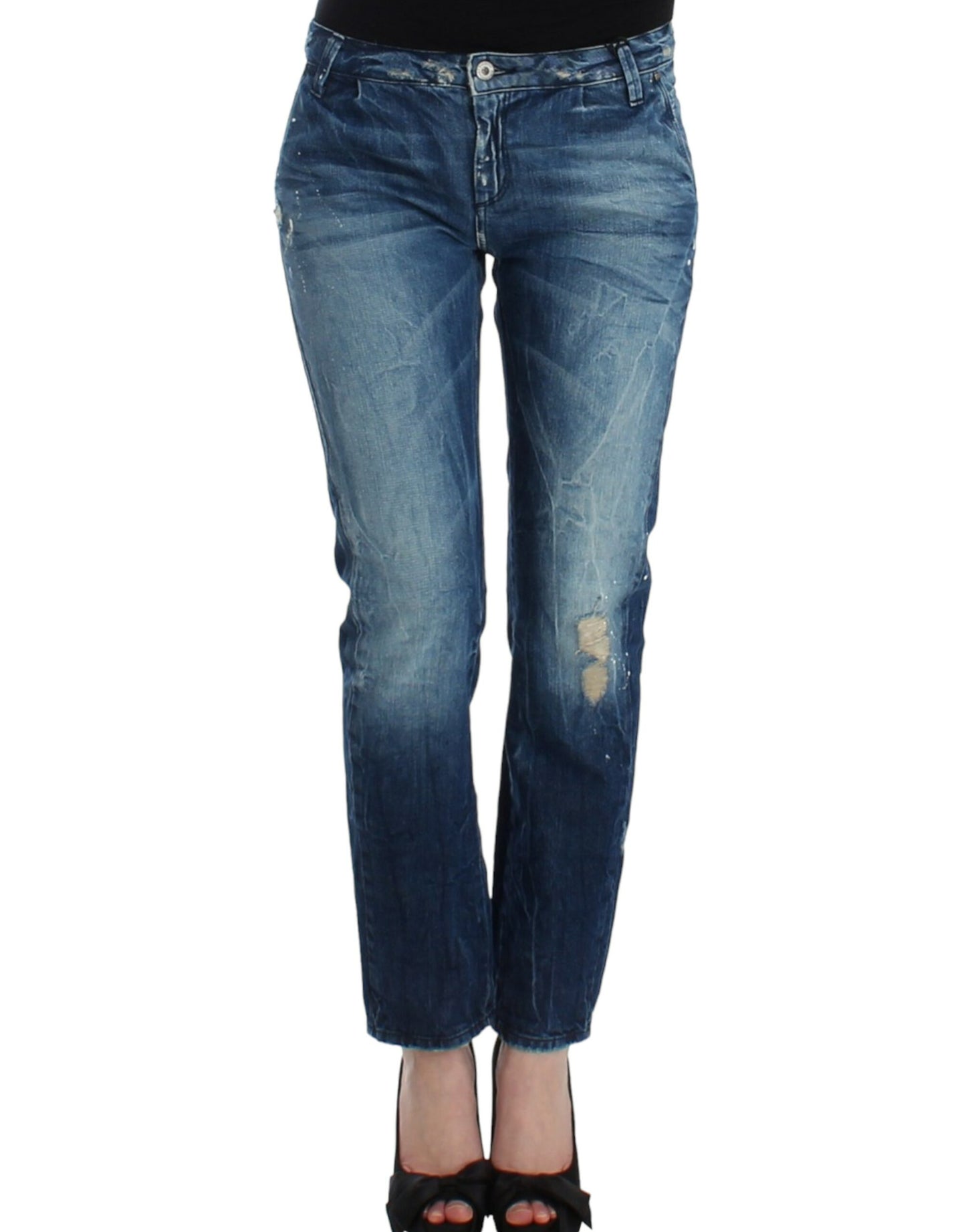 Chic Distressed Boyfriend Jeans