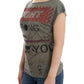 Chic Capsleeve Multicolor Print Top