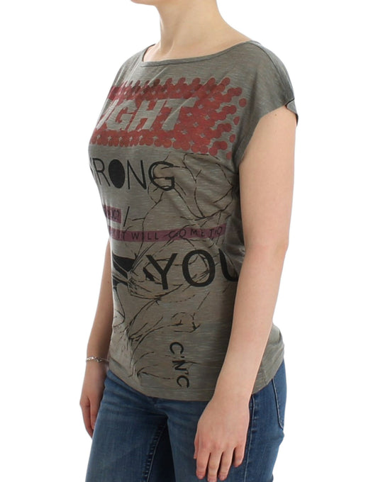 Chic Capsleeve Multicolor Print Top