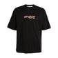 Off-White Rhinestone Cotton Tee - Black