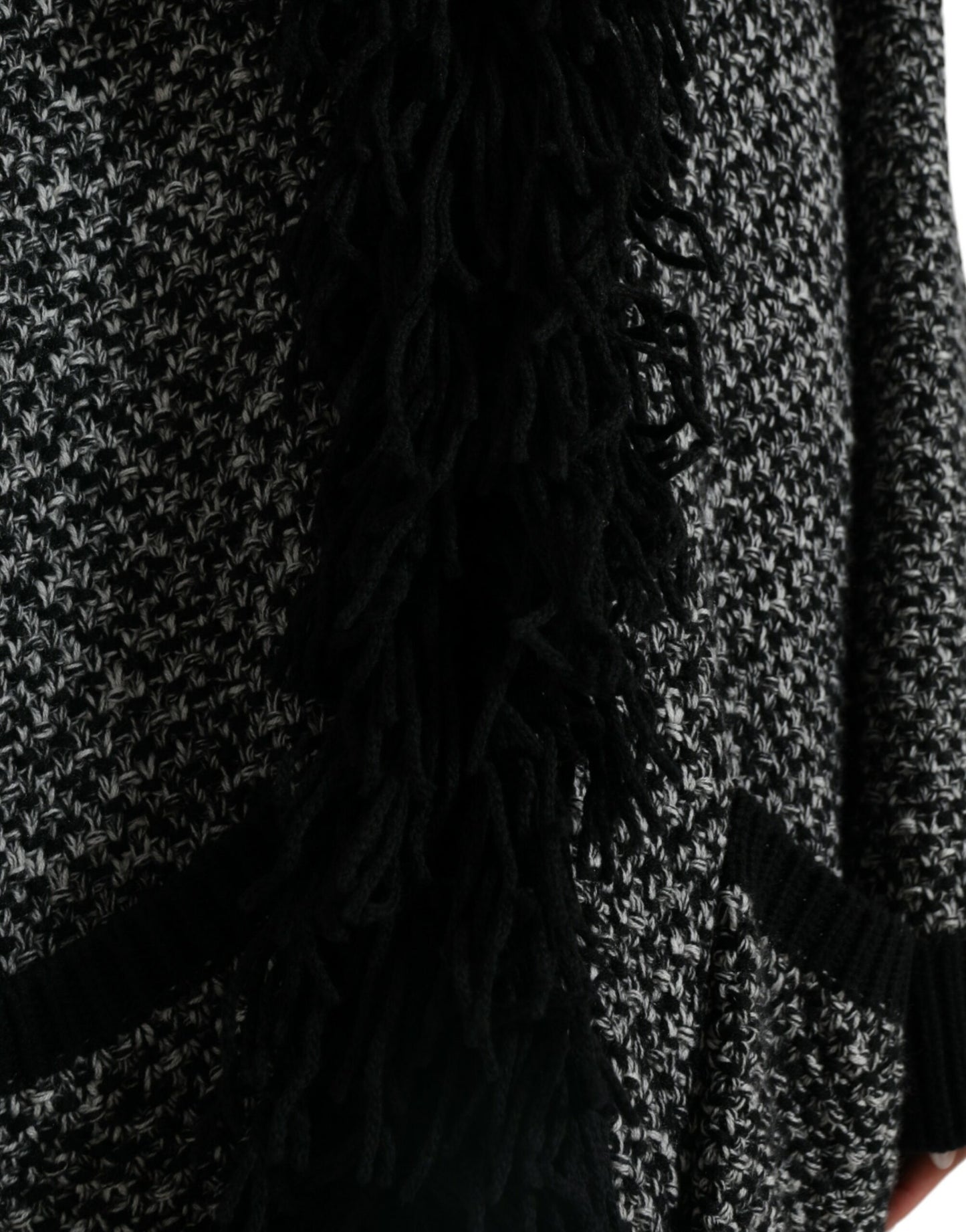 Elegant Cashmere Long Cardigan Cape